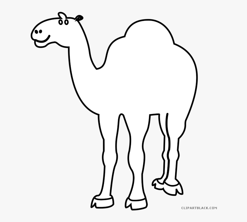 Outline Animal Free Black - Camel Clip Art Black And White, HD Png Download, Free Download