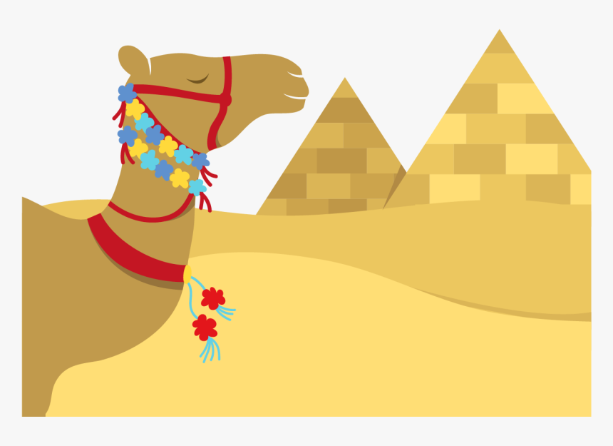 Egyptian Pyramids Camel Illustration - Pyramid Camel Png, Transparent Png, Free Download