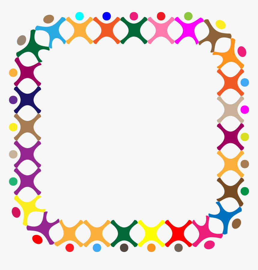 Abstract People Square Prismatic Clip Arts - Abstract Borders And Frames Png, Transparent Png, Free Download