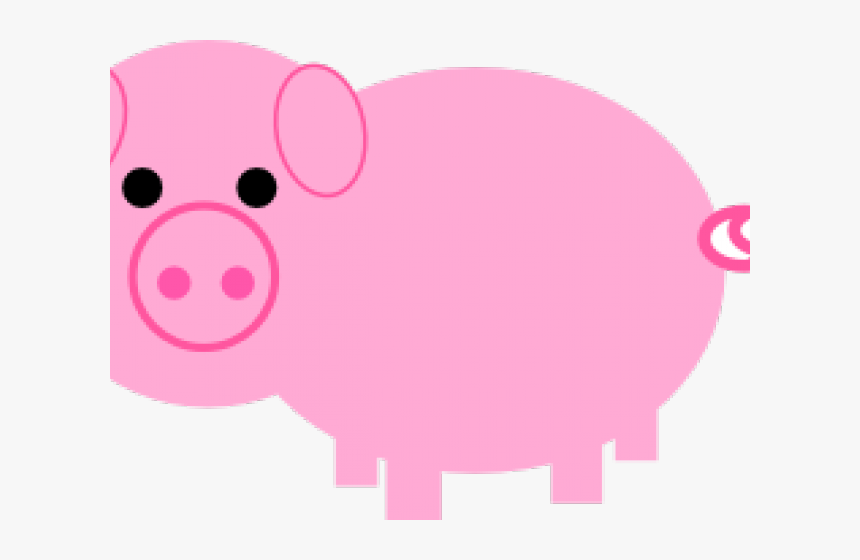 Pig Clipart Outline - Outline Pink Pig, HD Png Download, Free Download