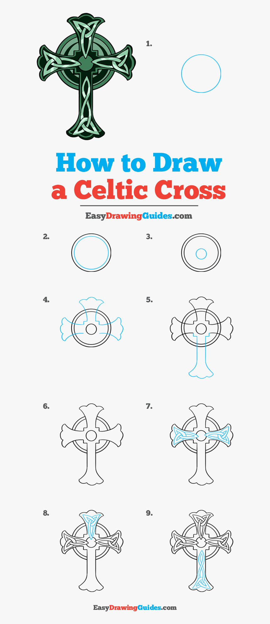 How To Draw Celtic Cross - Step By Step Poppy Drawing, HD Png Download, Free Download