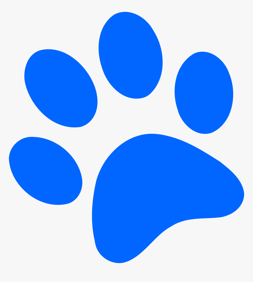 Blue Paw Print Clip Art Free Clipart Images - Dog Paw Print Blue, HD Png Download, Free Download