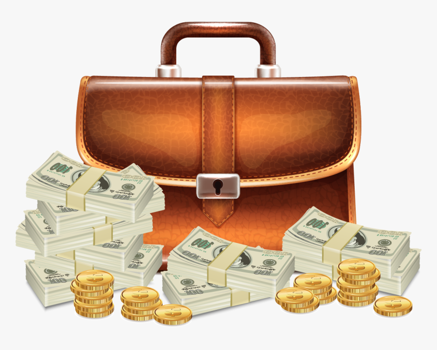 Purse Clipart Cash Bag - Vector Graphics, HD Png Download, Free Download