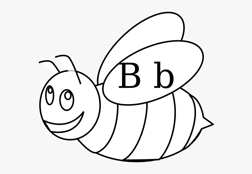 Bumble Bee Outline Svg Clip Arts - Outline Of A Bee, HD Png Download, Free Download