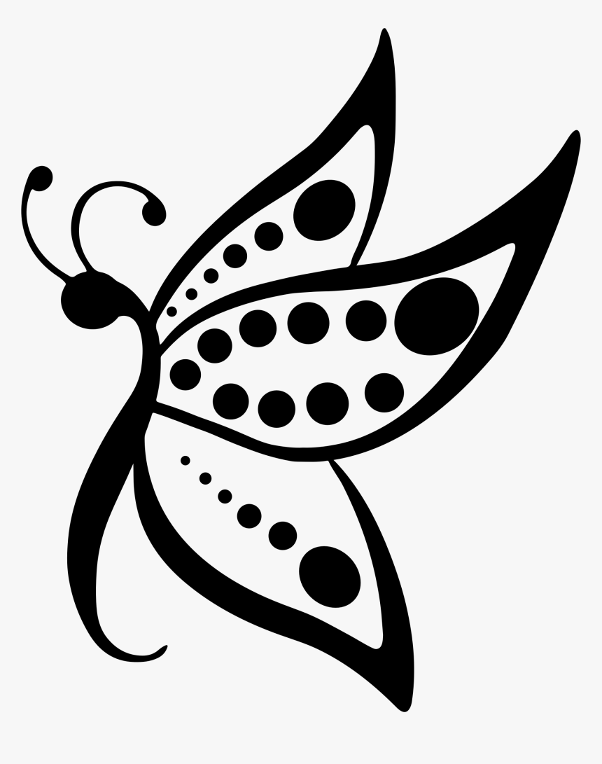 Clipart - Black And White Butterfly Silhouette, HD Png Download, Free Download