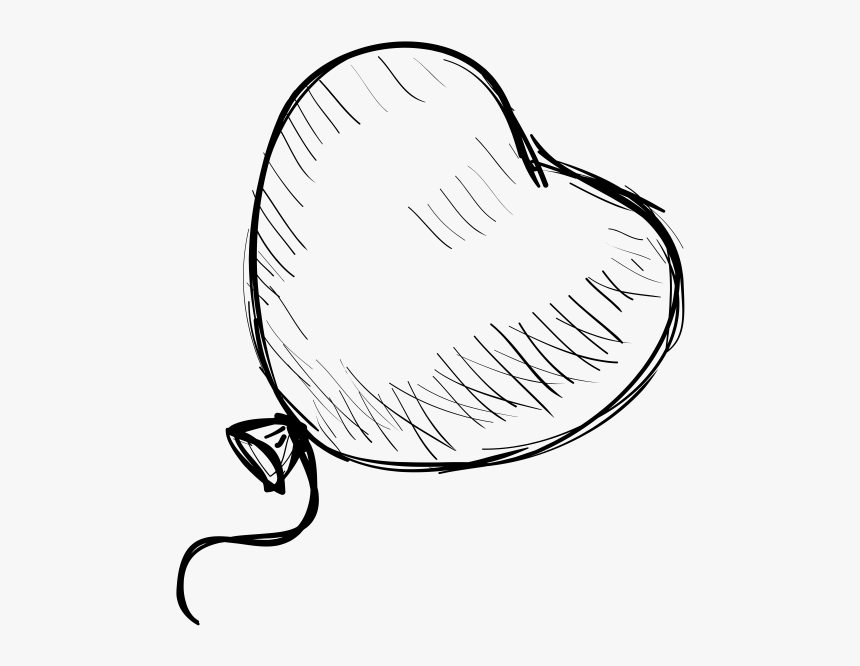 Heart Balloon Rubber Stamp"
 Class="lazyload Lazyload - Heart Balloon Drawing Png, Transparent Png, Free Download