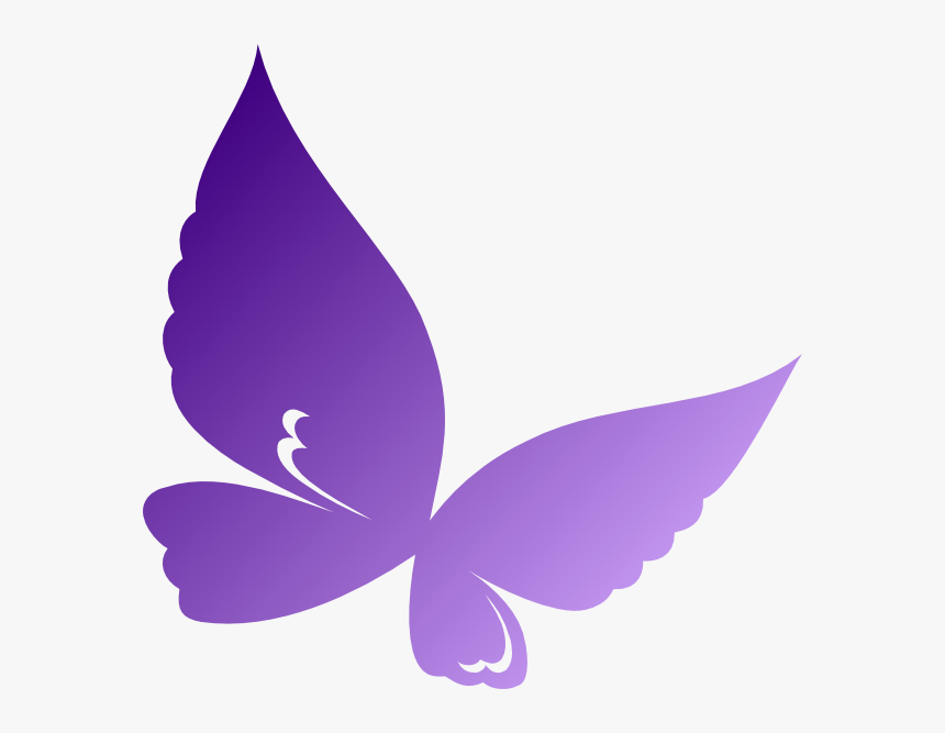 Gradient Purple Butterfly Clip Art At Clipart - Lime Green Butterfly Clipart, HD Png Download, Free Download