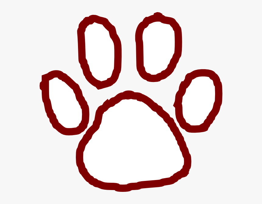 Bear Paw Clip Art At Vector Clip Art Png - Red Bear Paw Cartoon, Transparent Png, Free Download