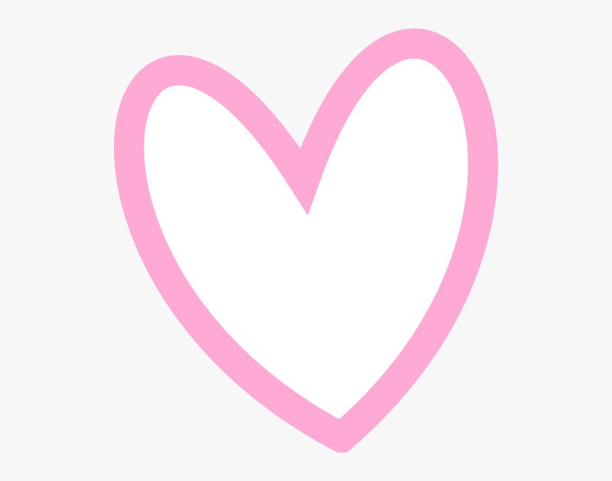 How To Set Use Slant Pink Heart Outline Clipart , Png - Heart Outlined Clip Art, Transparent Png, Free Download