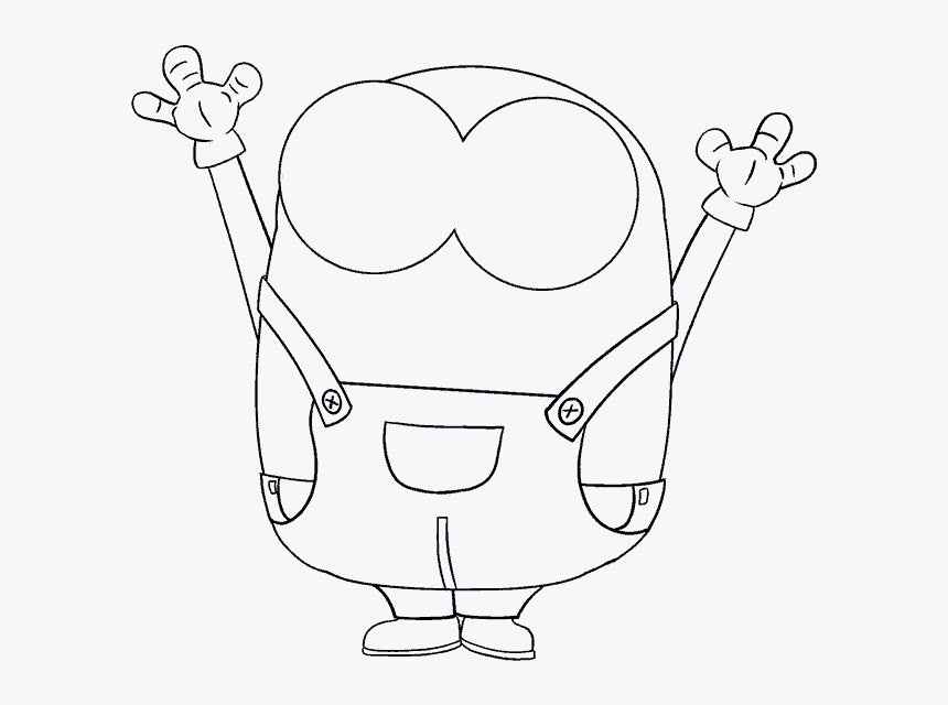 Transparent Hands Drawing Png - Cartoon Minion Easy Drawing, Png Download, Free Download