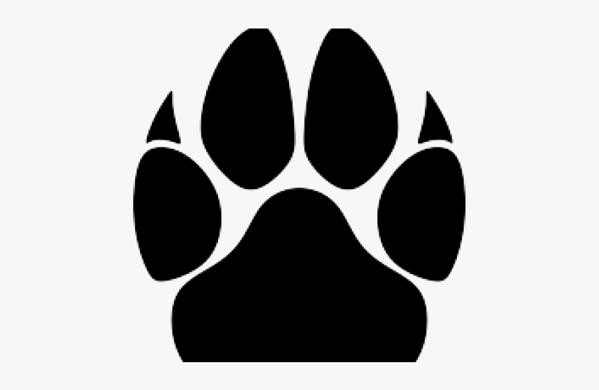 Bobcat Paw Print Outline - Cheetah Paw Print, HD Png Download, Free Download