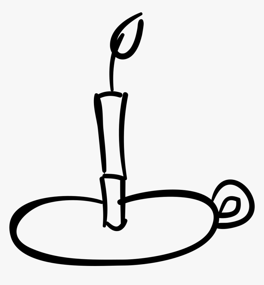 Outline Candles Png - Outline Png Of A Candle, Transparent Png, Free Download