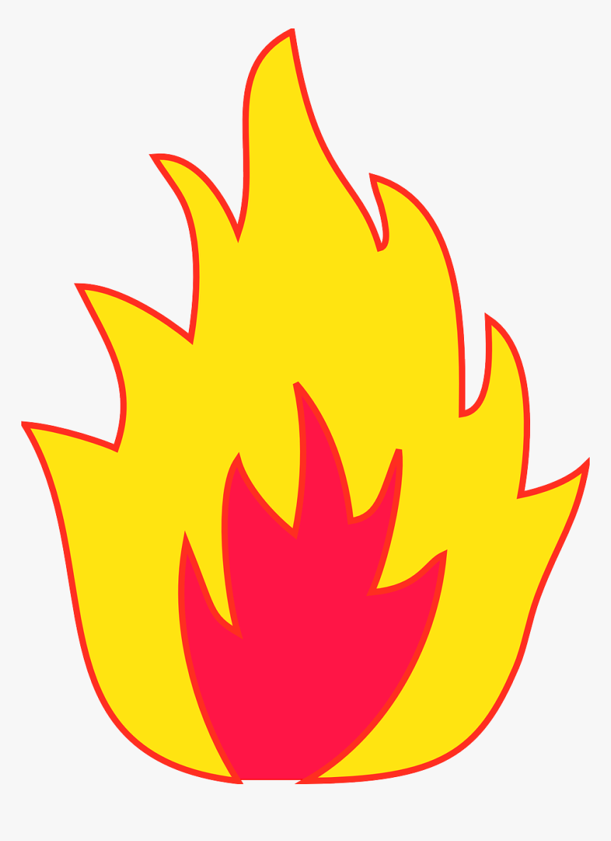 Fire Clipart Simple - Transparent Background Flame Clipart, HD Png Download, Free Download