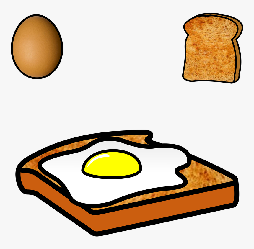Toast Clipart Square - Egg On Toast Clipart, HD Png Download, Free Download