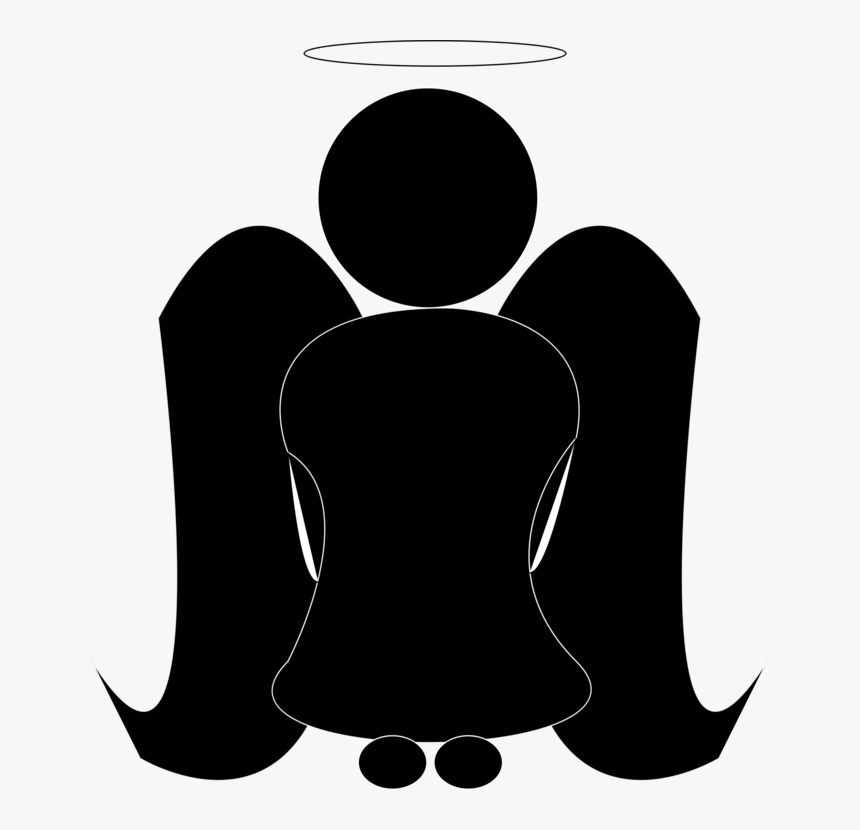 Silhouette,black,black And White - Cherub, HD Png Download, Free Download