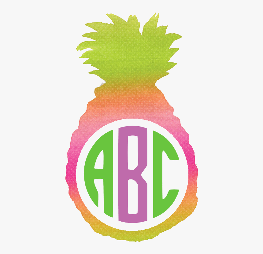 Pineapple Monogram - Heart Circle Monogram Svg, HD Png Download, Free Download