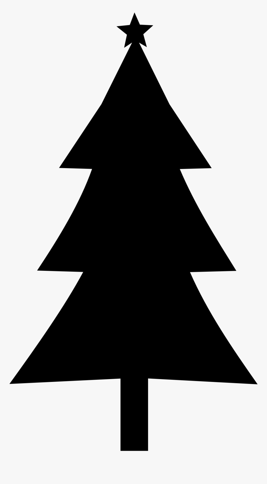 Clipart - Silhouette Christmas Tree Clipart, HD Png Download, Free Download