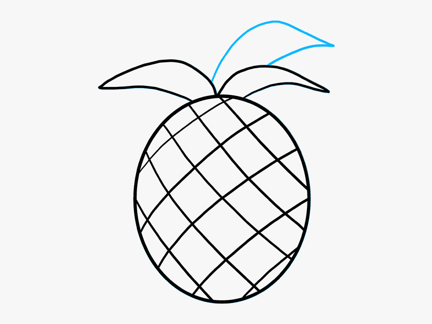 How To Draw Pineapple - Draw Pineapple, HD Png Download, Free Download