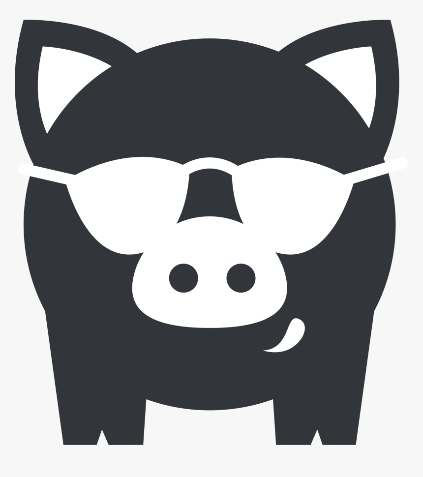 Transparent Pig Clipart Outline - Black Pig Clipart, HD Png Download, Free Download