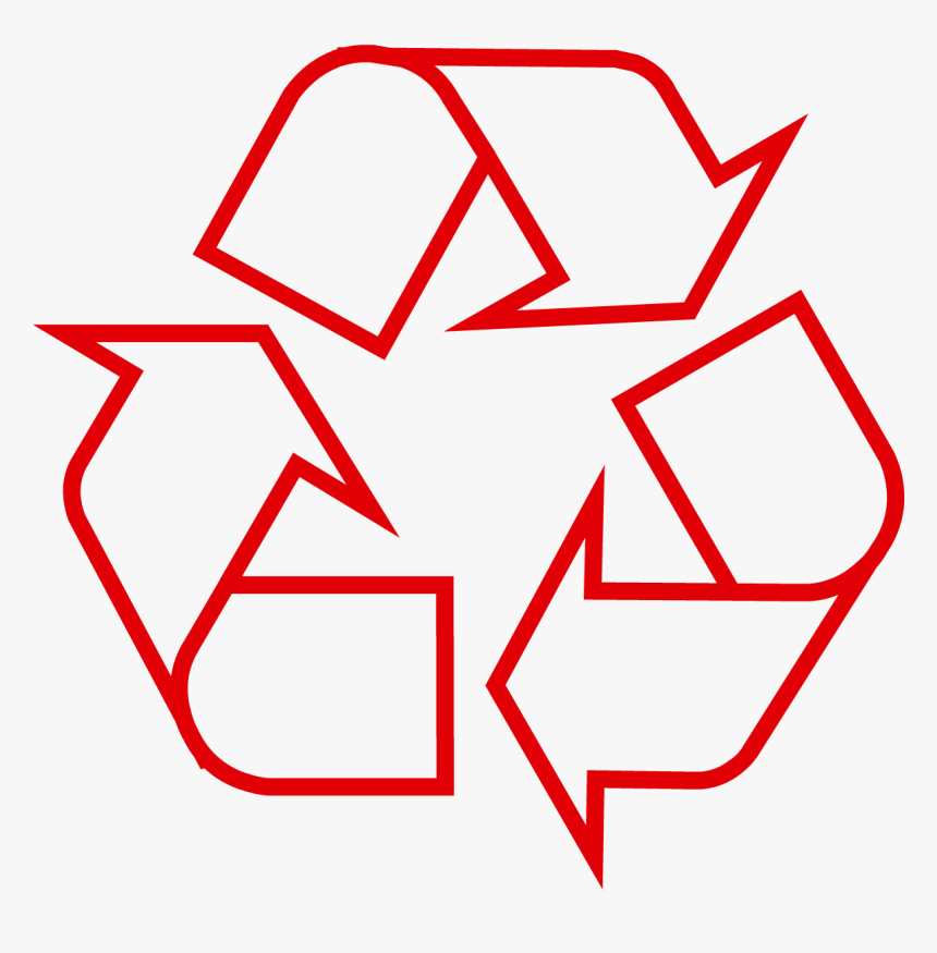 Recycling Symbol Icon Outline Red - Red Recycle Symbol, HD Png Download, Free Download