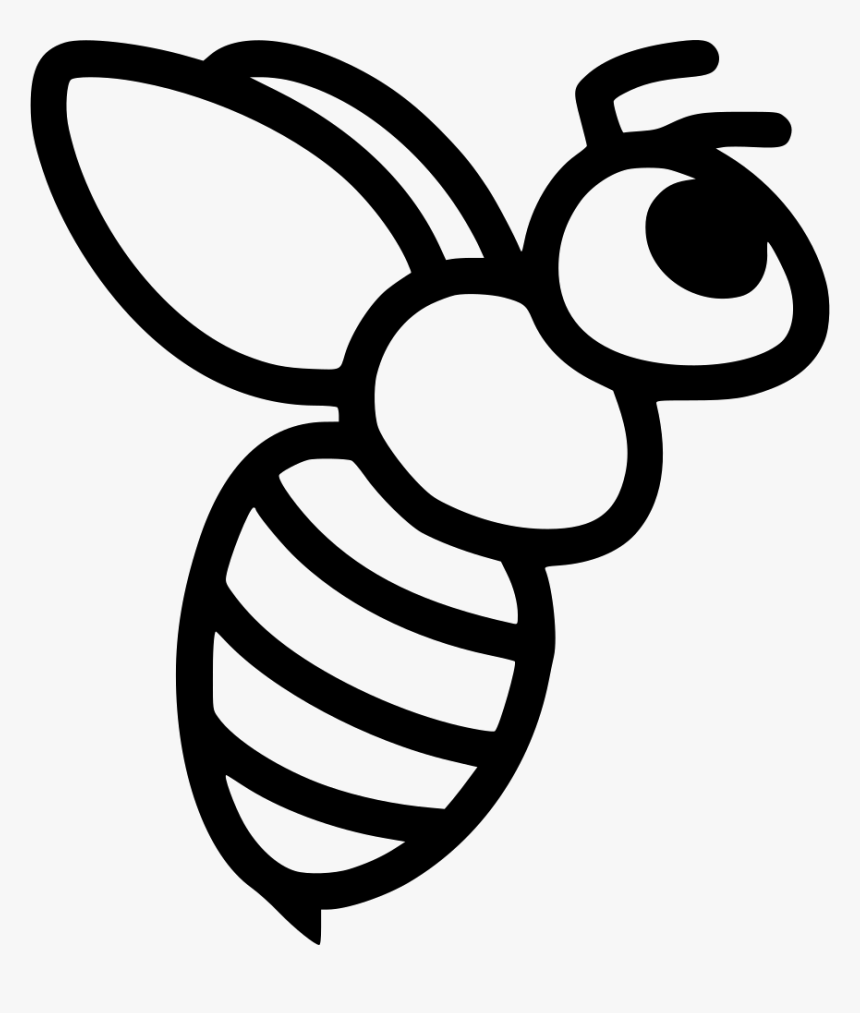 Png File Svg - Bee Png Black And White, Transparent Png, Free Download