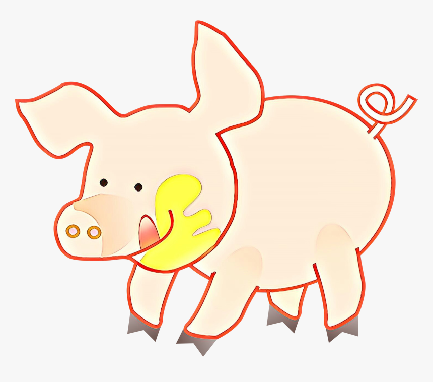 Clip Art Large White Pig Drawing Vector Graphics Free - Coloring Pics Of Pig, HD Png Download, Free Download