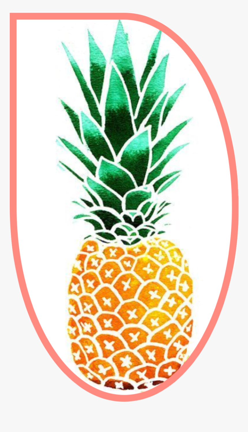 #fruit #pineapple #outline #freetoedit - Cartoon Pineapple, HD Png Download, Free Download