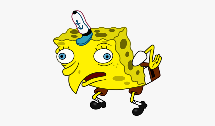 Spongebob Mocking Meme Png, Transparent Png, Free Download