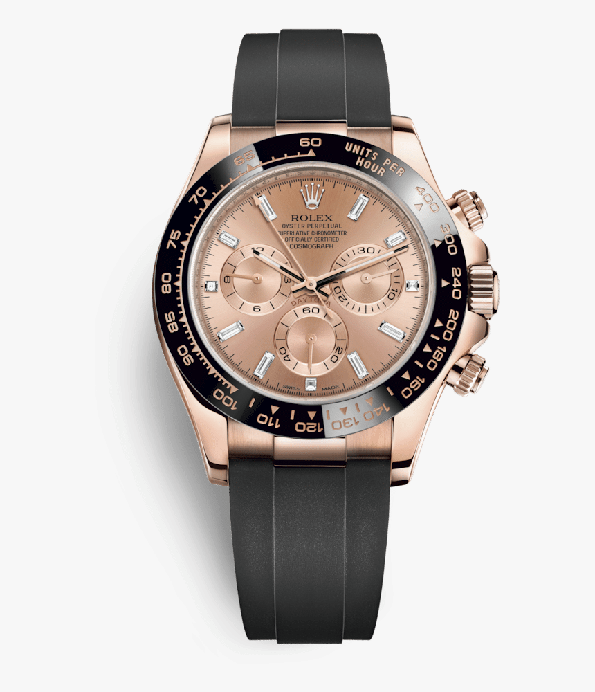 Rolex Oyster Perpetual Cosmograph Daytona 18k Everose - Rolex Daytona Rose Gold With Diamonds, HD Png Download, Free Download