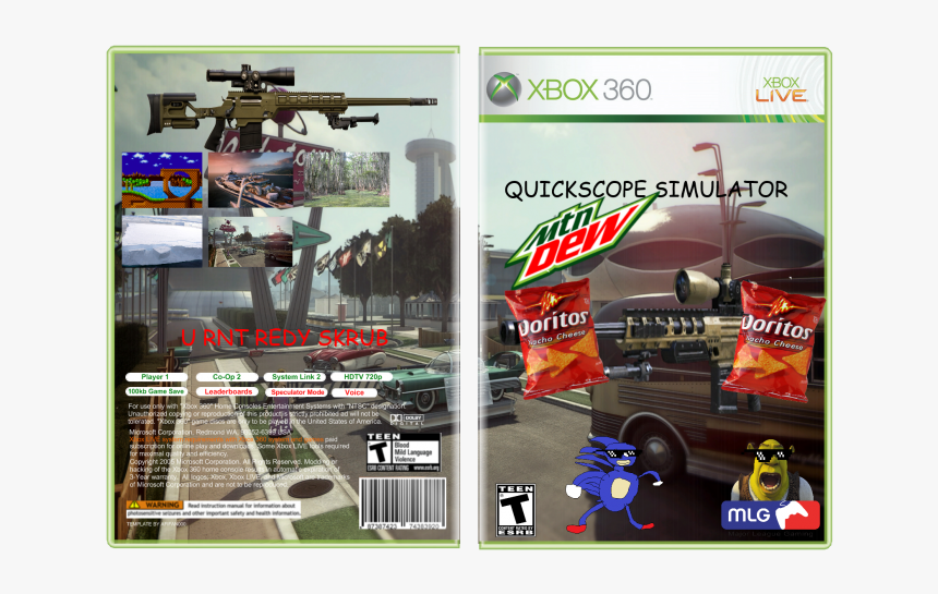 Mlg Quickscope Png - Xbox 360 No Scope, Transparent Png, Free Download