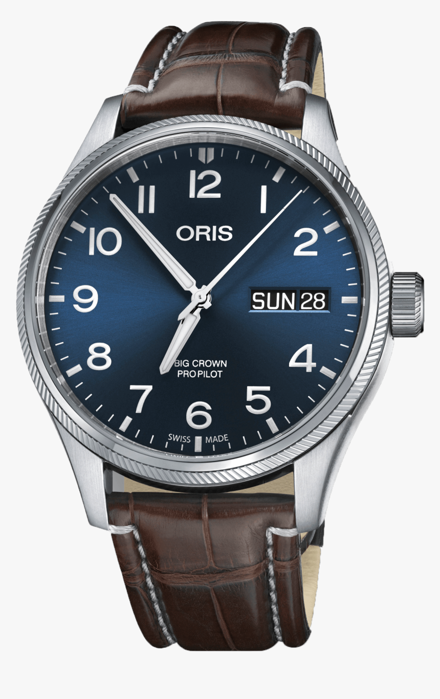 Big Crown Propilot Day Date - Oris Big Crown Propilot Blue Dial Day Date, HD Png Download, Free Download