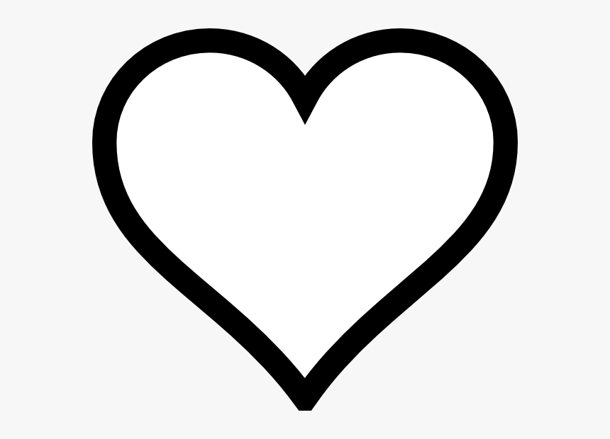 Best Photos Of Heart Outline Printable Heart Cartoon Black And White Hd Png Download Kindpng