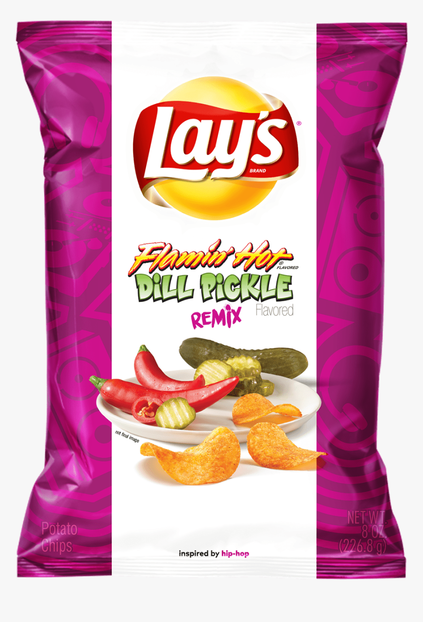 Junk Food,food,snack,potato - Flamin Hot Dill Pickle Lays, HD Png Download, Free Download