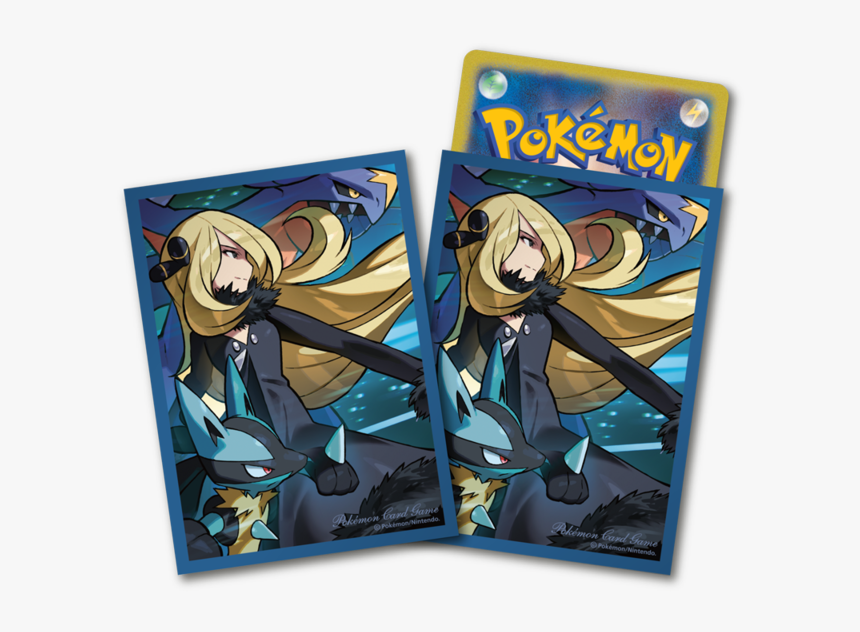 Cynthia, Garchomp, & Lucario - Pokemon Center Playmat Cynthia, HD Png Download, Free Download