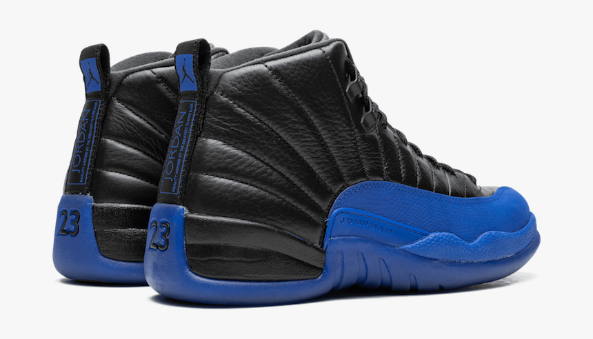 Air Jordan 12 Black Game Royal 130690-014 2019 Release - Black And Blue 12s, HD Png Download, Free Download