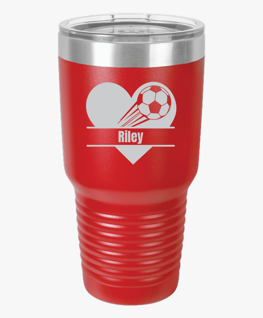 Personalized Soccer Heart Tumbler - Pink Softball Tumbler, HD Png Download, Free Download