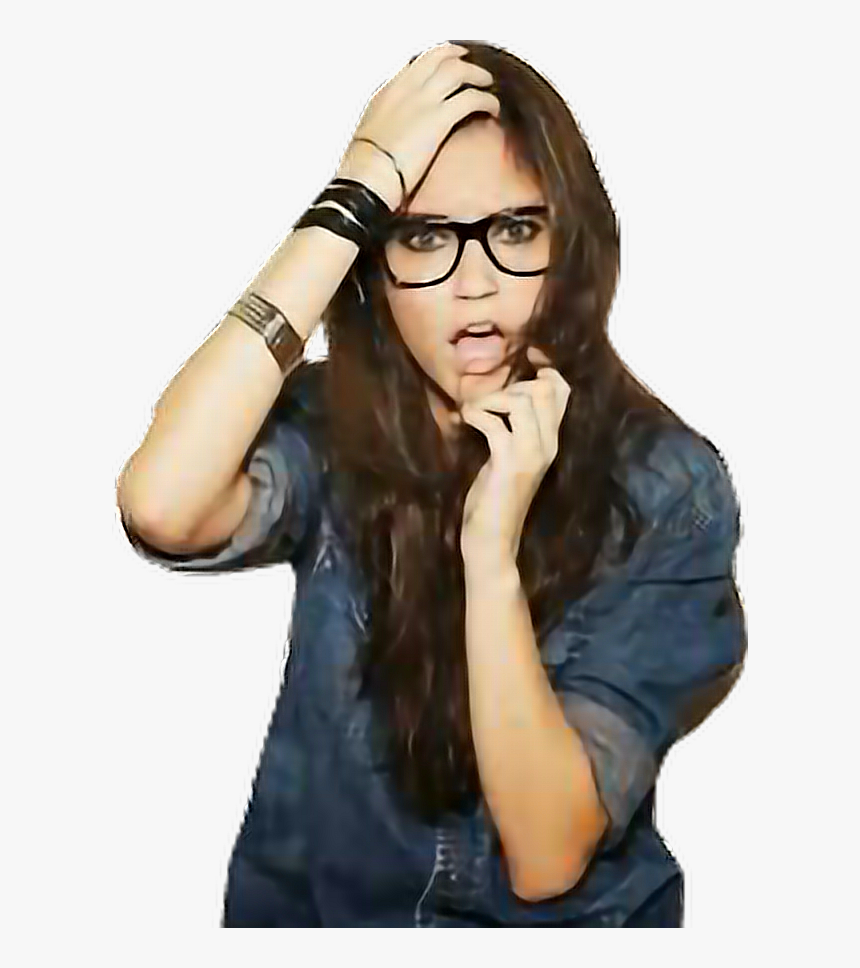 #girl #glasses #nerd #geek #pretty #shocked - Girls With Glasses Pretty, HD Png Download, Free Download