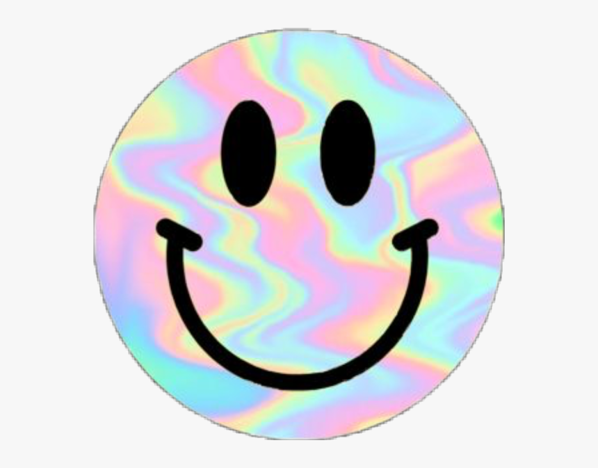 #emoji #holographic #tumblr #tornasol #freetoedit #tumblrarts - Smiling Face Black And White, HD Png Download, Free Download