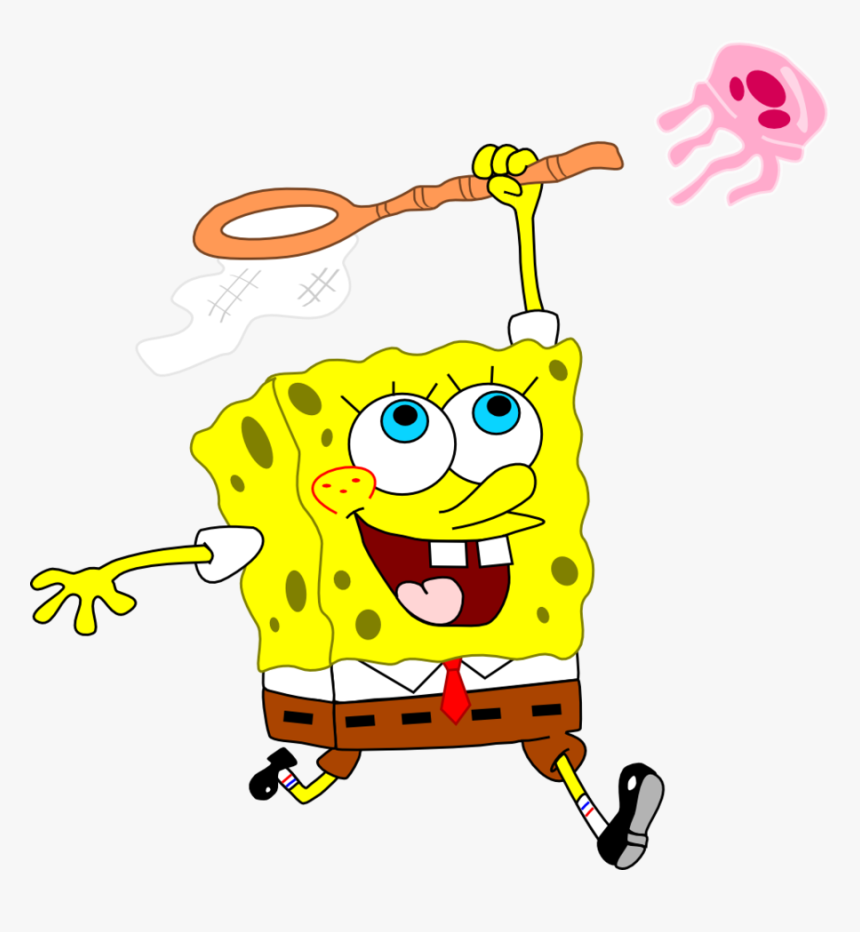 Drawing Spongebob Jellyfish 1 Clipart - Spongebob Jellyfishing, HD Png Download, Free Download