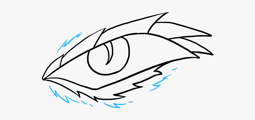 How To Draw Dragon Eye - Drawing Easy Dragon Eye, HD Png Download - kindpng