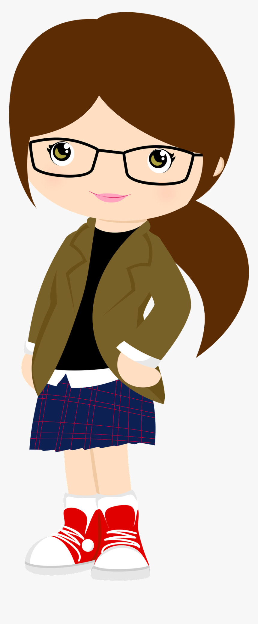 Photos Girl With Glasses - Girl With Glasses Clipart, HD Png Download, Free Download