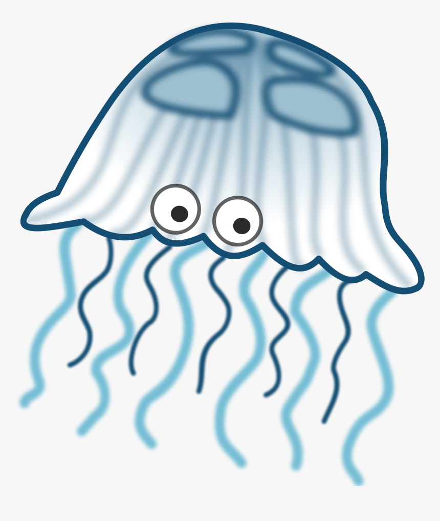 This Free Icons Png Design Of Cartoon Jellyfish - Clip Art Jellyfish, Transparent Png, Free Download