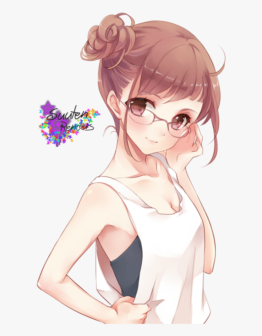 Cute Girl Nerd Anime - Cute Anime Girl Nerd, HD Png Download, Free Download