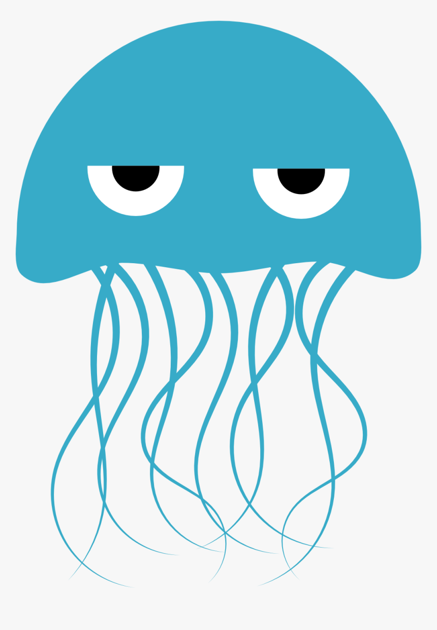 Clip Art Jellyfish - Blue Jellyfish Clipart, HD Png Download, Free Download