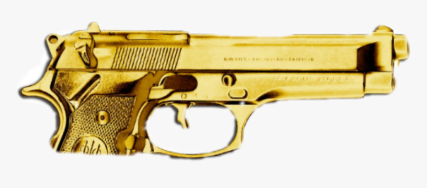 Firearm Weapon Pistol Gold Gun - Gold Gun Png, Transparent Png, Free Download