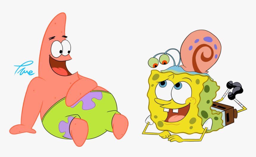 Collection Of Free Spongebob Drawing Gary Download - Spongebob And Patrick Transparent, HD Png Download, Free Download