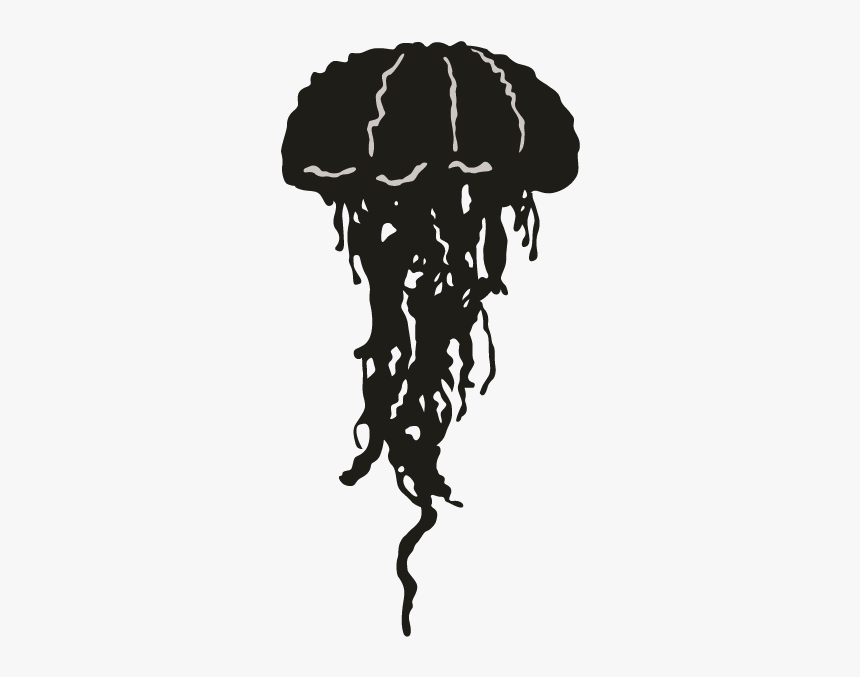 Jellyfish Silhouette Animal Clip Art - Jellyfish Silhouette Png, Transparent Png, Free Download