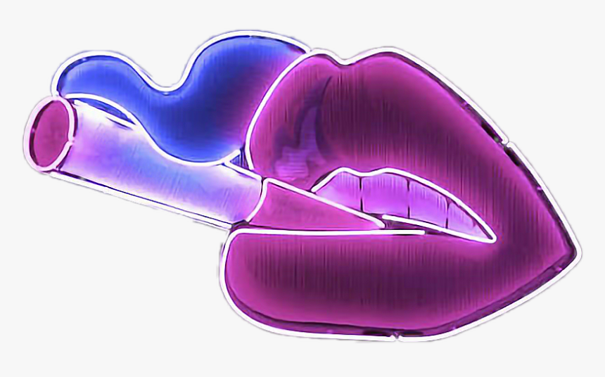 Lip Clipart Lip Drawing - Stickers Tumblr De Neon, HD Png Download, Free Download