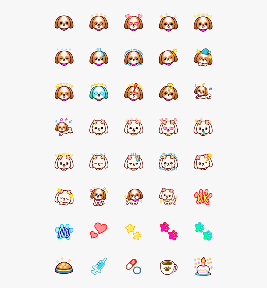 Shih Tzu"s Emoji - もぐら コロッケ 絵文字, HD Png Download, Free Download