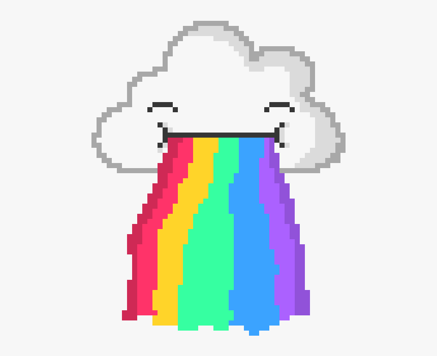 Rainbow Cloud Pixel Art Clipart , Png Download - Pixel Art Rainbow Cloud, Transparent Png, Free Download